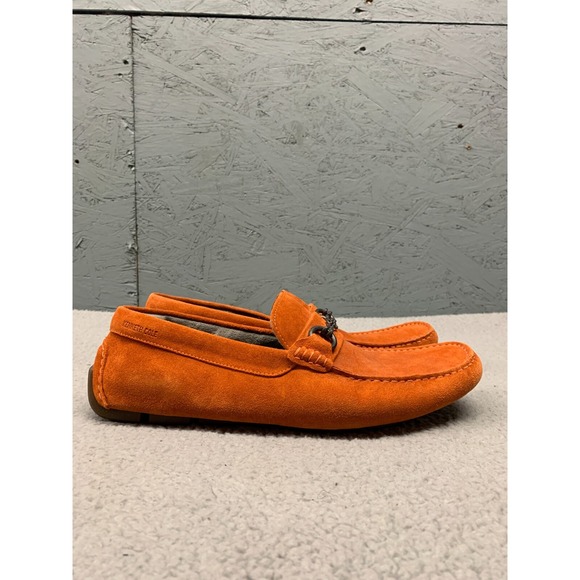 Kenneth Cole Xtreme Bit Driver Loafers‎ Men's Size 12 Orange Suede Slip On - Picture 1 of 12